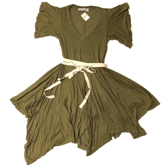 Free People Somewhere Tunic Army - Picture 2 of 6
